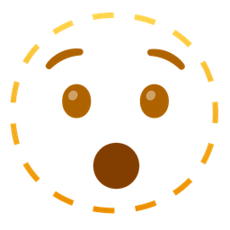 dotted line face and hushed face