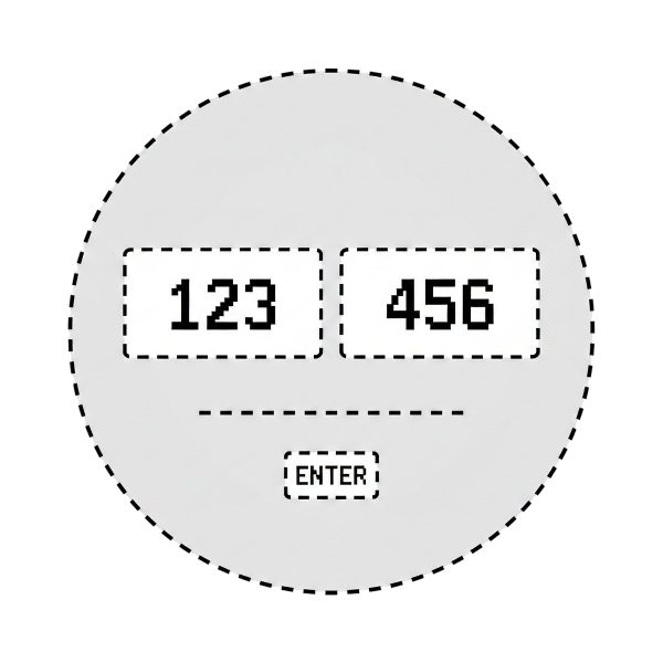 Dotted line face and Input numbers