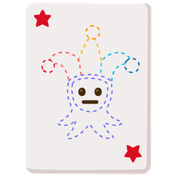 dotted line face and joker