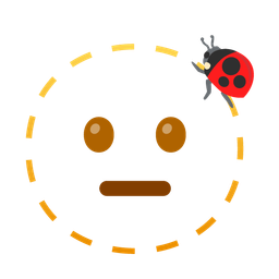 dotted line face and lady beetle