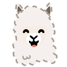 dotted line face and llama