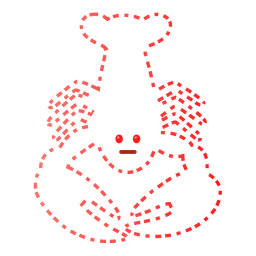 dotted line face and lobster