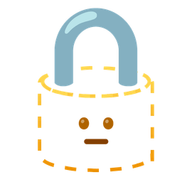 dotted line face and locked