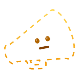 dotted line face and megaphone