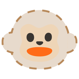 dotted line face and monkey face