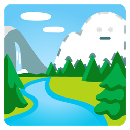 dotted line face and national park