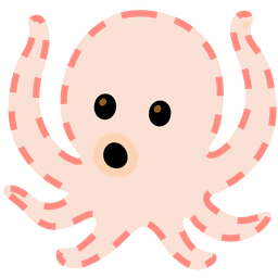 dotted line face and octopus