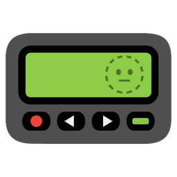 dotted line face and pager