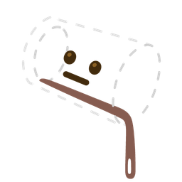 dotted line face and pouring liquid