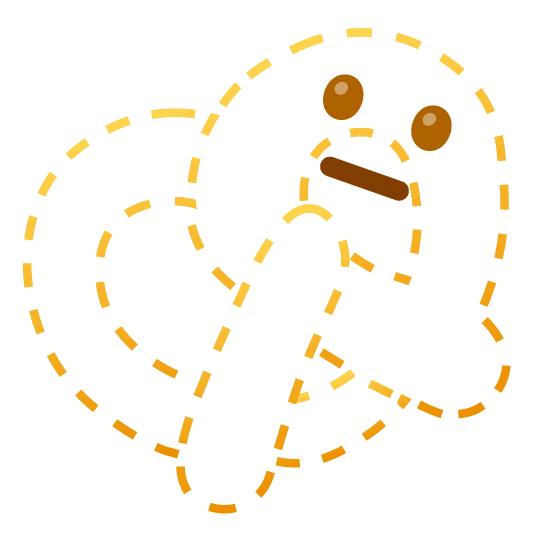 Dotted line face and Pretzel