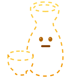dotted line face and sake