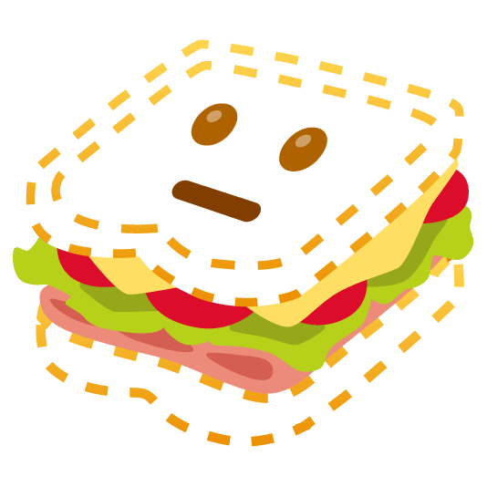 Dotted line face and Sandwich