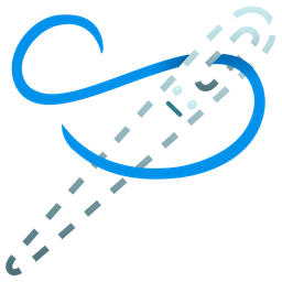 dotted line face and sewing needle