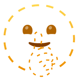 dotted line face and shushing face