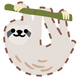 dotted line face and sloth