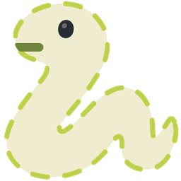 dotted line face and snake