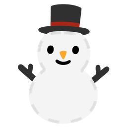 dotted line face and snowman without snow