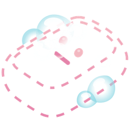 dotted line face and soap