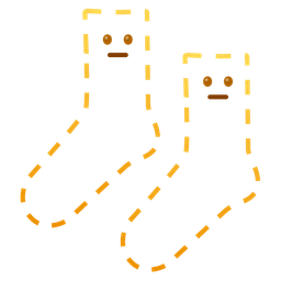 dotted line face and socks