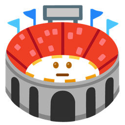 dotted line face and stadium