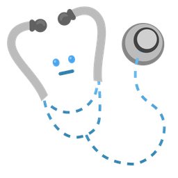 dotted line face and stethoscope