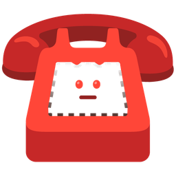 dotted line face and telephone