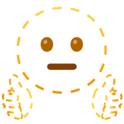 dotted line face and thumbs up