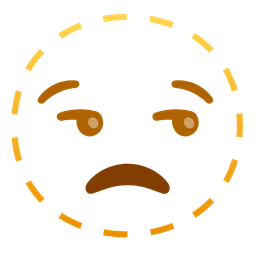 dotted line face and unamused face