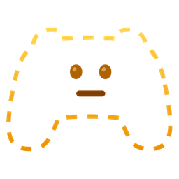 dotted line face and video game