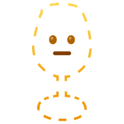 dotted line face and wine glass