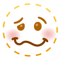 dotted line face and woozy face