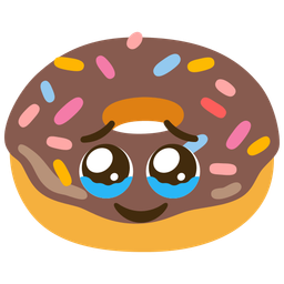 Doughnut and Face holding back tears