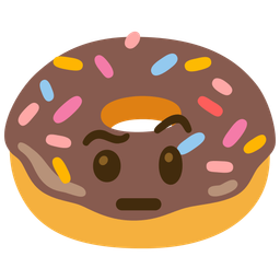 Doughnut and Face with raised eyebrow