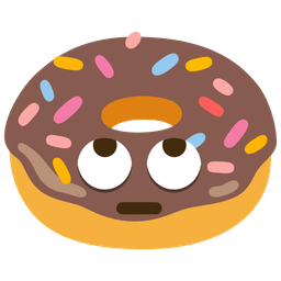 Doughnut and Face with rolling eyes