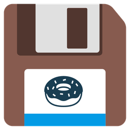 Doughnut and Floppy disk