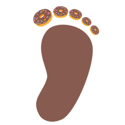 Doughnut and Footprints