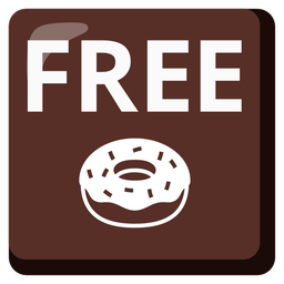 Doughnut and FREE button