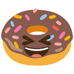 Doughnut and Grinning squinting face