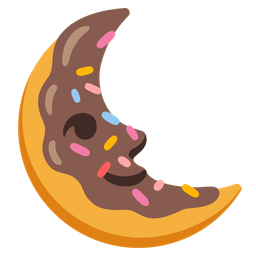 Doughnut and Last quarter moon face