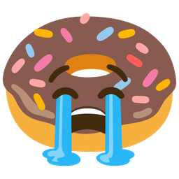 Doughnut and Loudly crying face