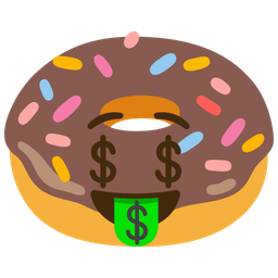 Doughnut and Money-mouth face
