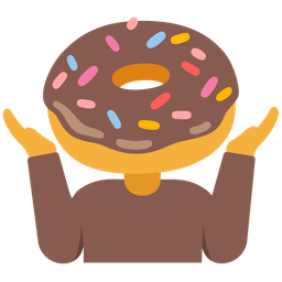 Doughnut and Person shrugging