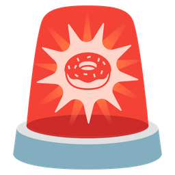 Doughnut and Police car light