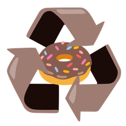 Doughnut and Recycling symbol