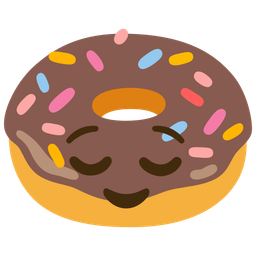Doughnut and Relieved face