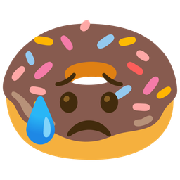 Doughnut and Sad but relieved face