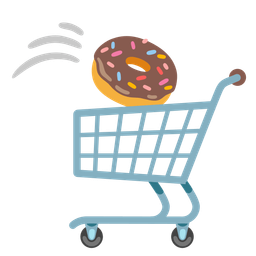 Doughnut and Shopping cart