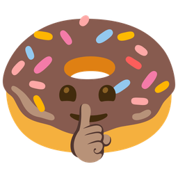 Doughnut and Shushing face