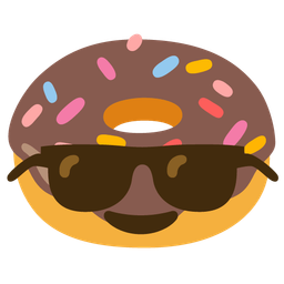 Doughnut and Smiling face with sunglasses