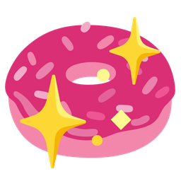 Doughnut and Sparkling heart